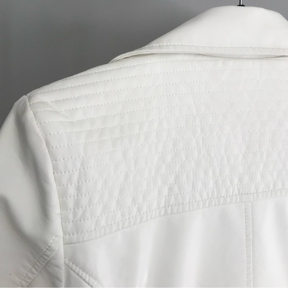 White Faux leather moto jacket JACK by bb dakota Nordstrom - Picture 7 of 7